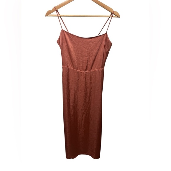 Wilfred Magdalena Satin Dress in Earthen Red - size 4 - Picture 9 of 12